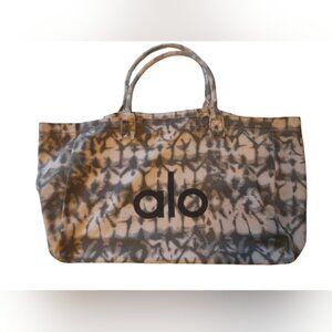 ALO Yoga Tie-Dye Tote Bag - Black and Gray